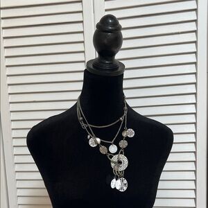 Silver Coin Pendant Necklace